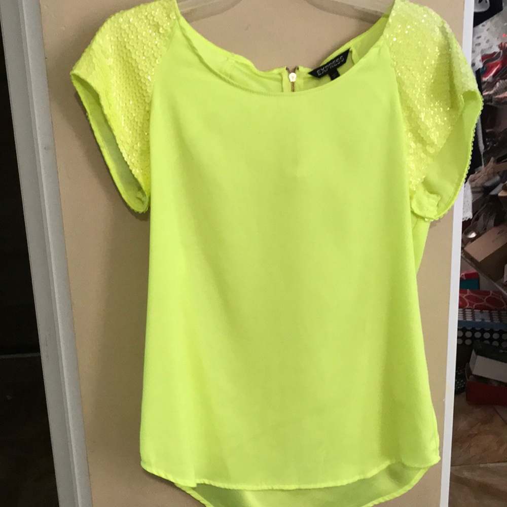 Sequin shoulder express blouse